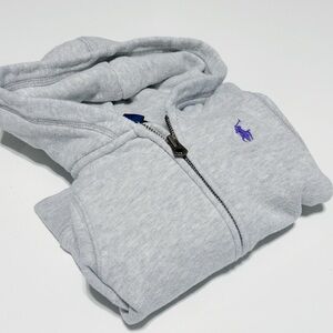 Polo Ralph Lauren Toddler Girl's Gray Zip Jacket - 2T